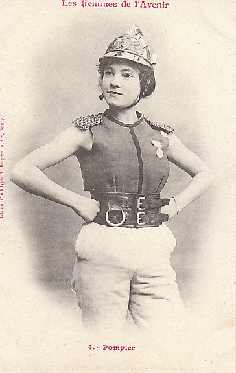 Illustration for article titled "The Women of The Future," according to 1902 French trading cards